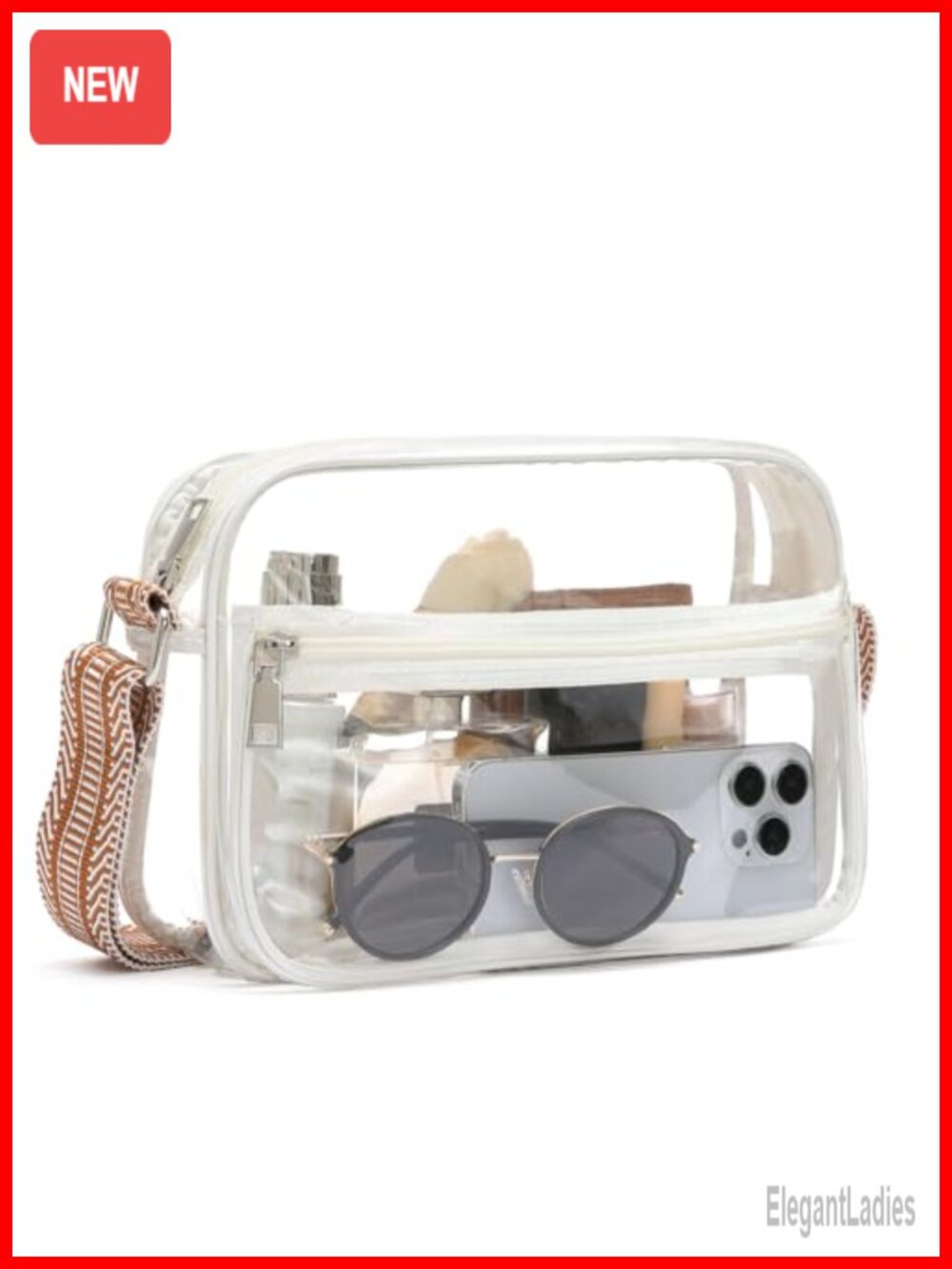 Clear Stadium Approved Crossbody Purse Waterproof TPU Concert Essentials Bag
